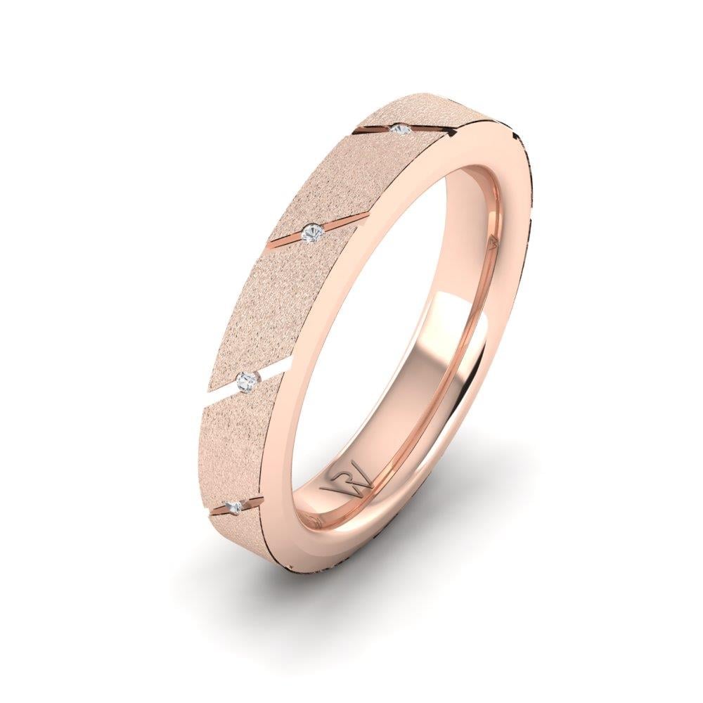 Taşlı Kadın Alyans Enchantedcircle Rose Altın Zirkon
