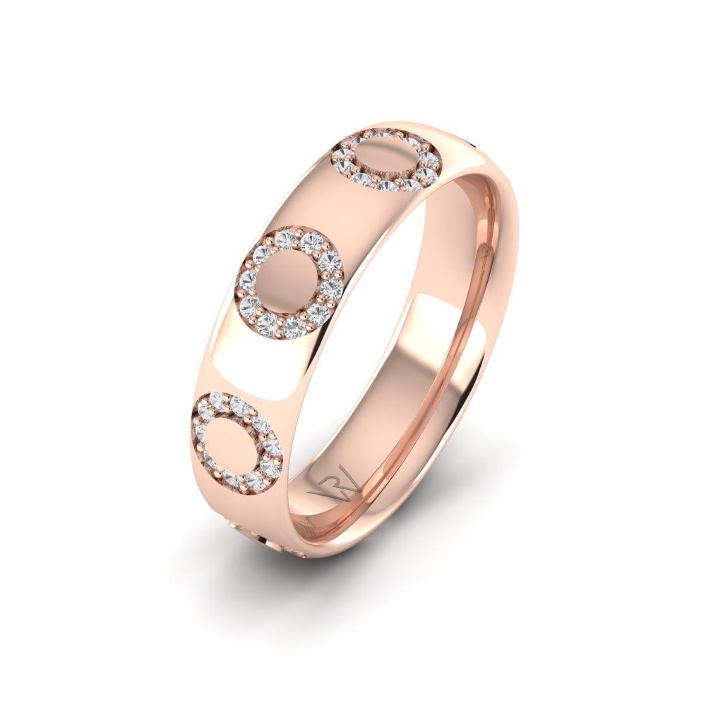 Kadın Taşlı Alyans Eternitylustre Rose Altın Zirkon
