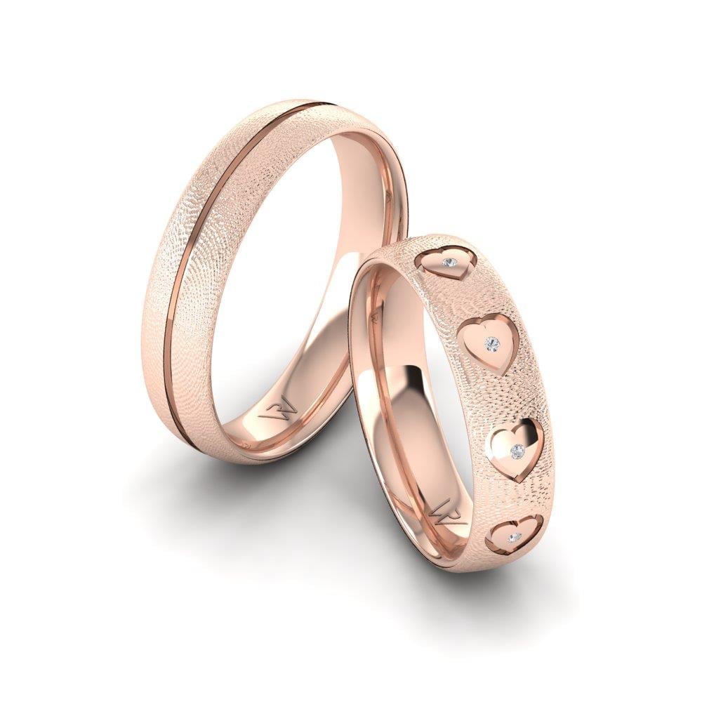 Foreverrings Rose Altın Zirkon Taşlı Alyans