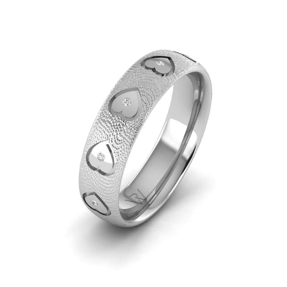 Foreverrings Beyaz Altın Zirkon Taşlı Kadın Alyans