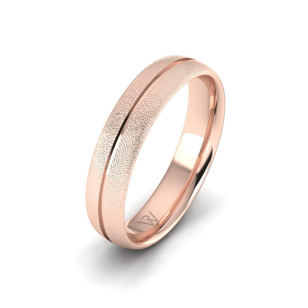 Foreverrings Modern Erkek Alyans Rose Altın