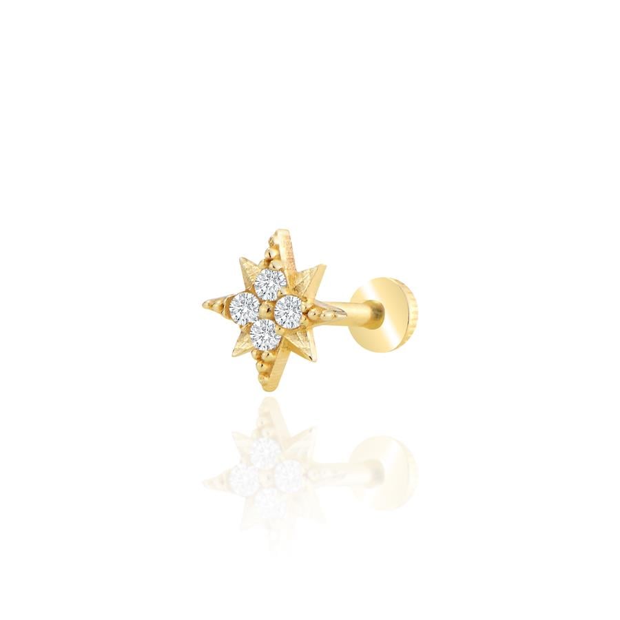 Hibiscus Zirkon Piercing