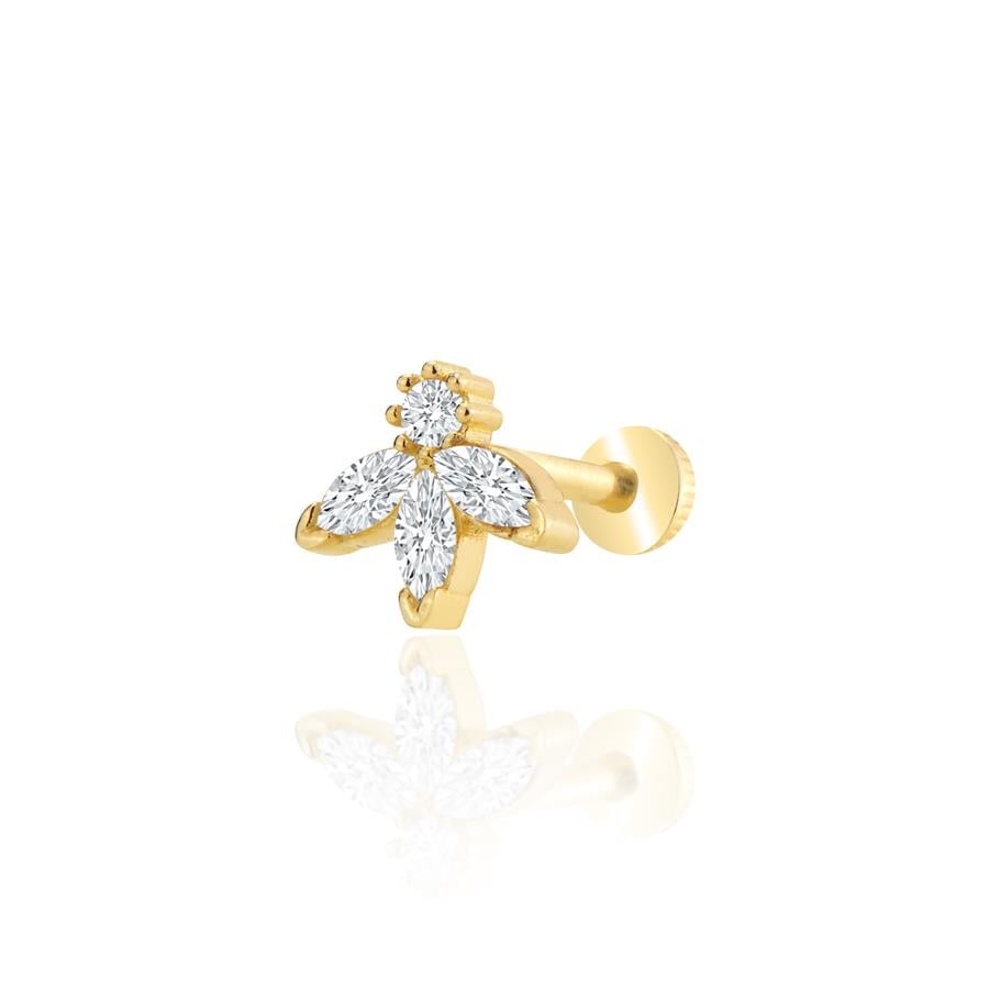 Lavanta Zirkon Piercing