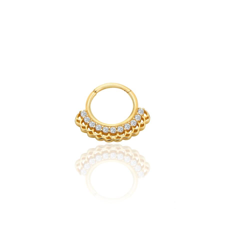 Orkide Zirkon Piercing