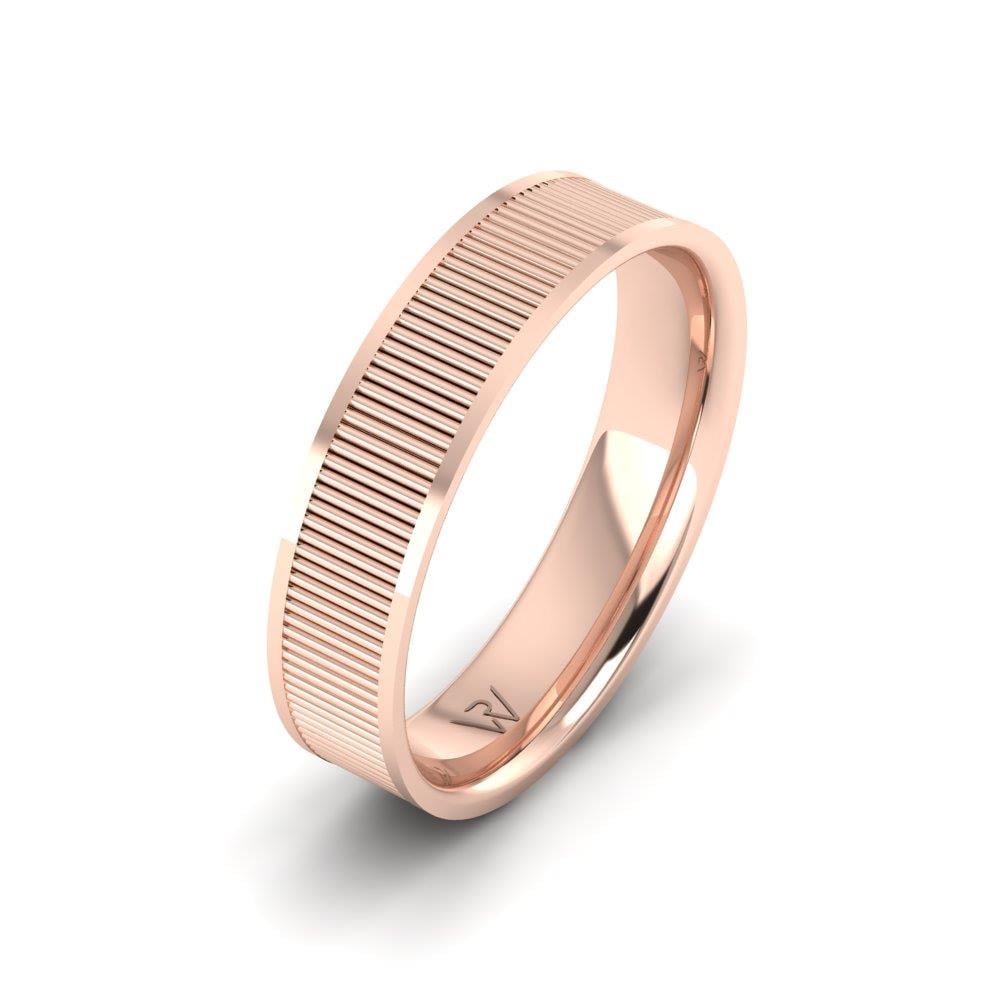 Modern Erkek Alyans Radiave Rose Altın
