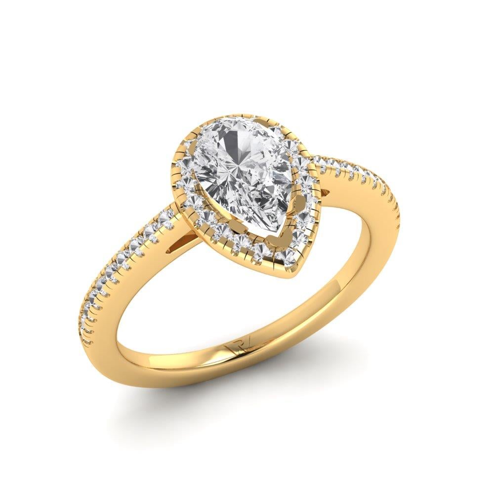 Solitaires Aimée Or Jaune Oxyde de zirconium 1.30 ct