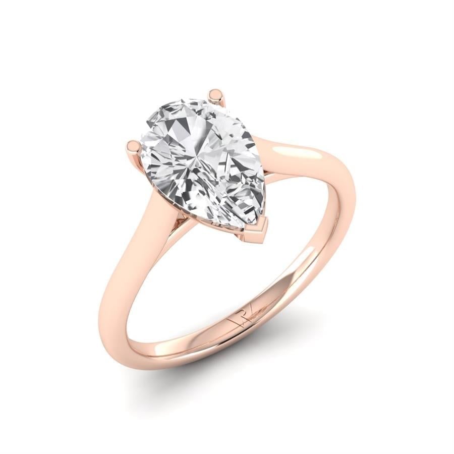Solitaires Aurenne Or Rose Oxyde de zirconium 2 ct