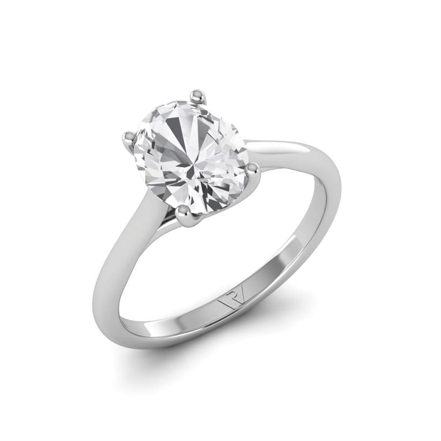 Solitaires Dralina Argent Rhodié Blanc Diamant 1.5 ct