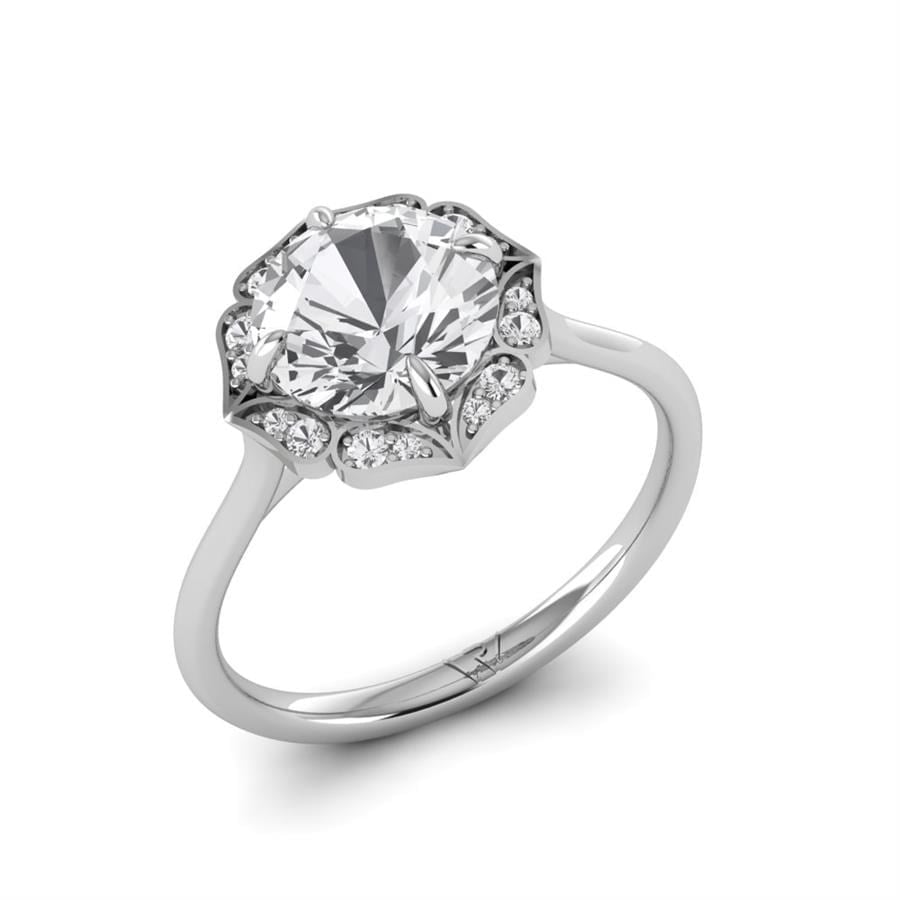Solitaires Elyra Or Blanc Oxyde de zirconium 2.10 ct