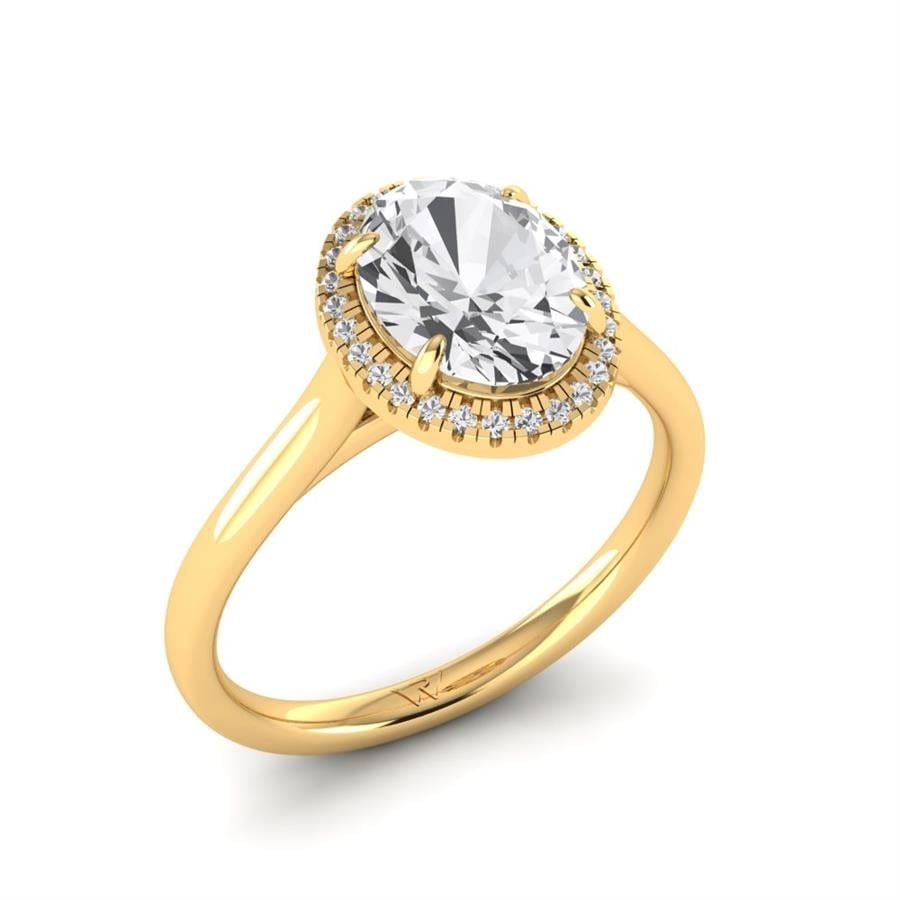 Solitaires Fayra Argent Plaqué Or Jaune Oxyde de zirconium 1.75 ct