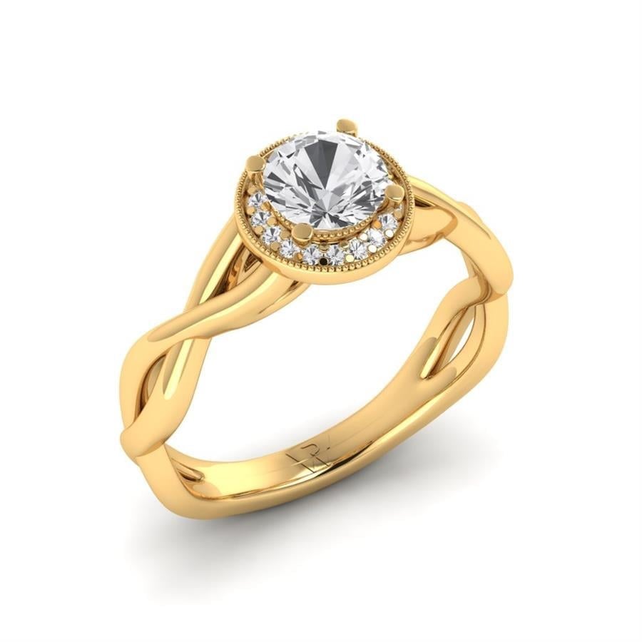 Solitaires Floréal Or Jaune Diamant 0.75 ct