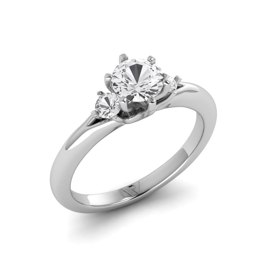 Solitaires Galante Or Blanc Oxyde de zirconium 0.75 ct