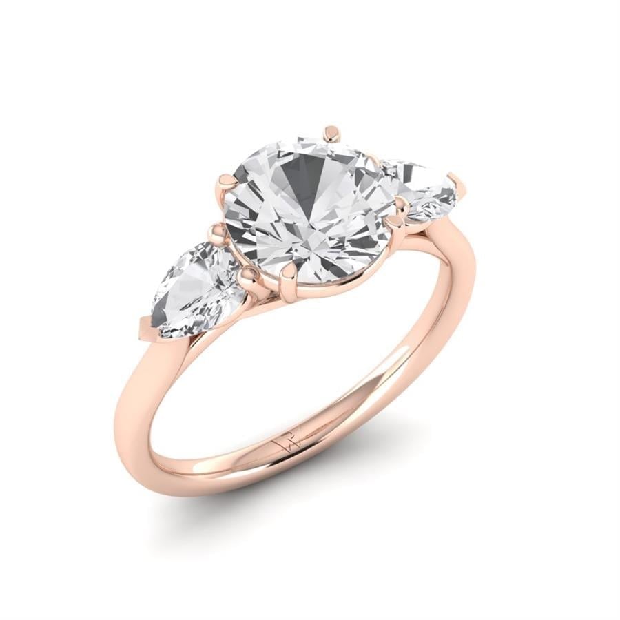 Solitaires Halo Or Rose Diamant 2.7 ct