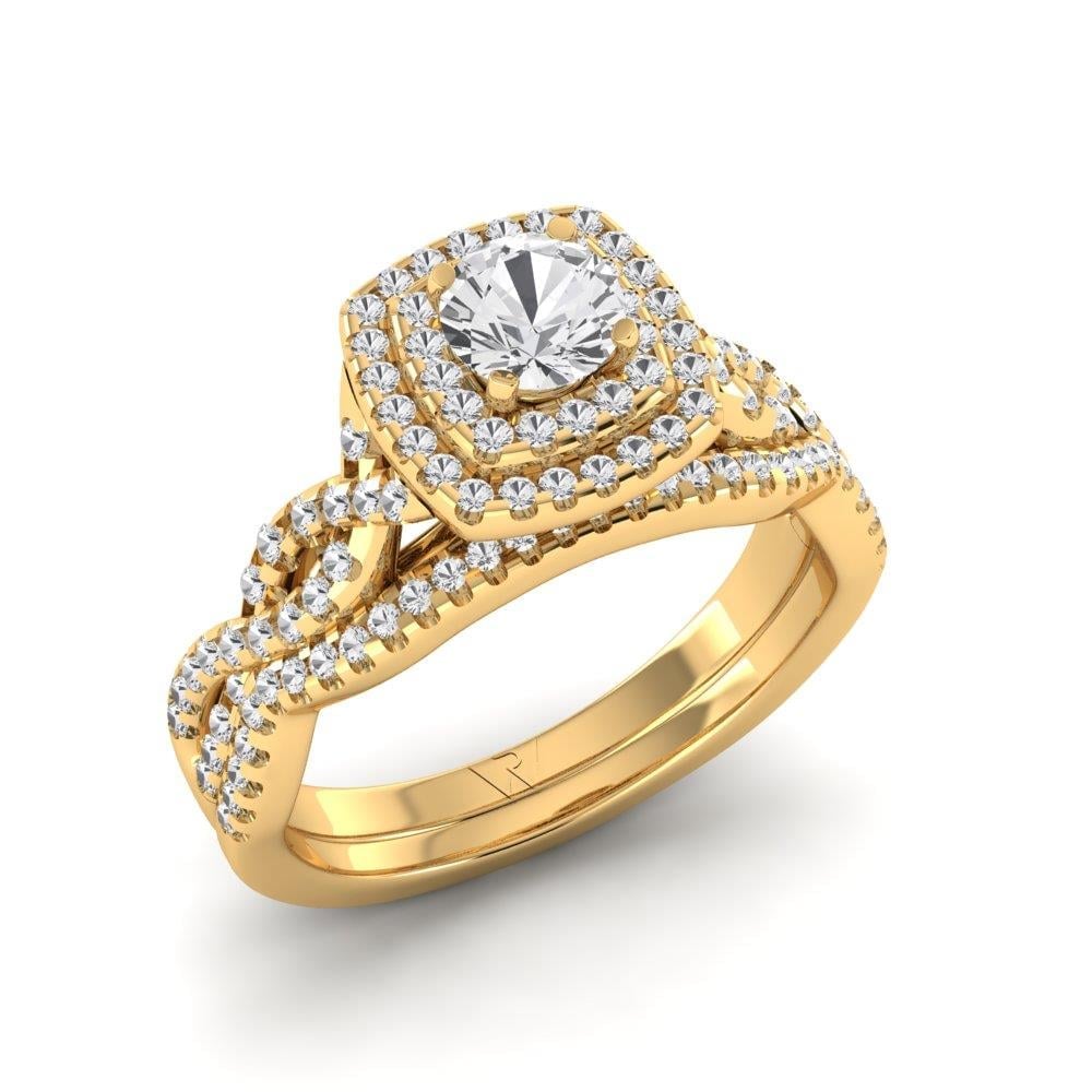 Solitaires Harmonie Or Jaune Diamant 1 ct