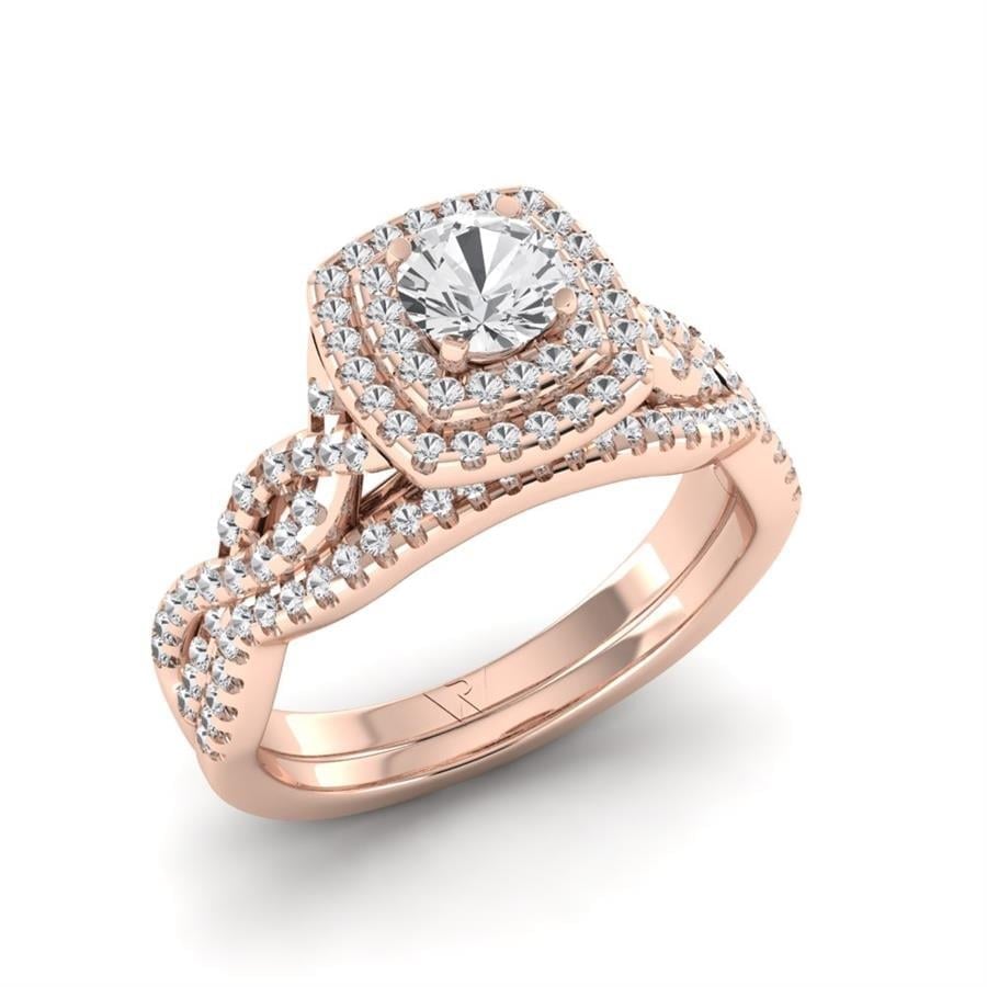 Solitaires Harmonie Or Rose Diamant 1 ct