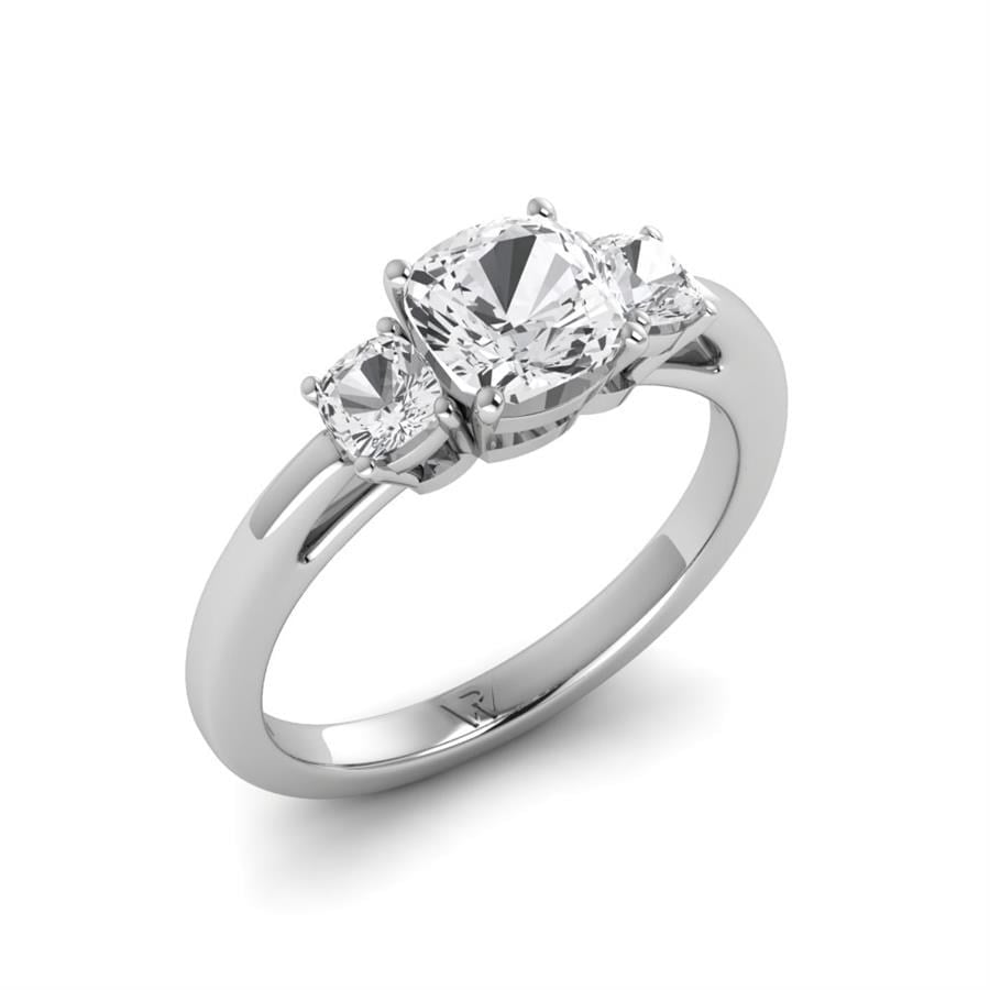 Solitaires Liane Argent Rhodié Blanc Diamant 1.75 ct