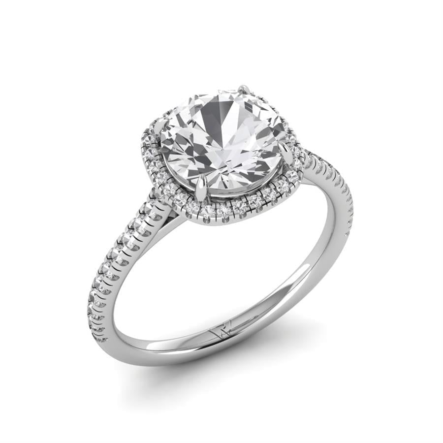 Solitaires Lumière Argent Rhodié Blanc Oxyde de zirconium 2.4 ct