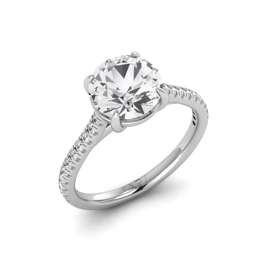 Solitaires Lunira Or Blanc Oxyde de zirconium 2.20 ct