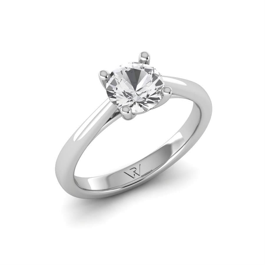 Solitaires Magnifique Or Blanc Diamant de Synthèse 5.20 ct