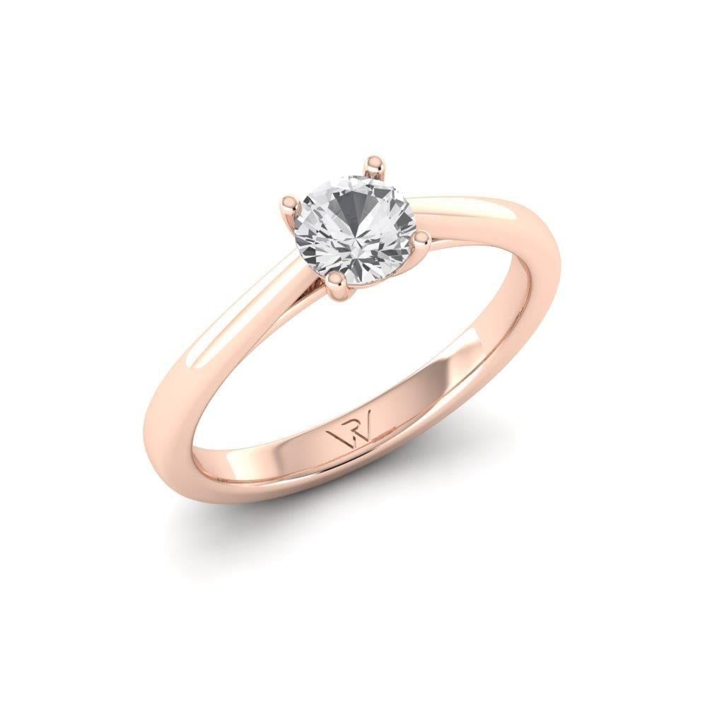Solitaires Magnifique Or Rose Diamant 0.50 ct