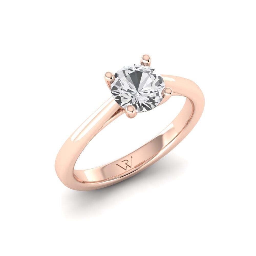 Solitaires Magnifique Or Rose Diamant 0.90 ct