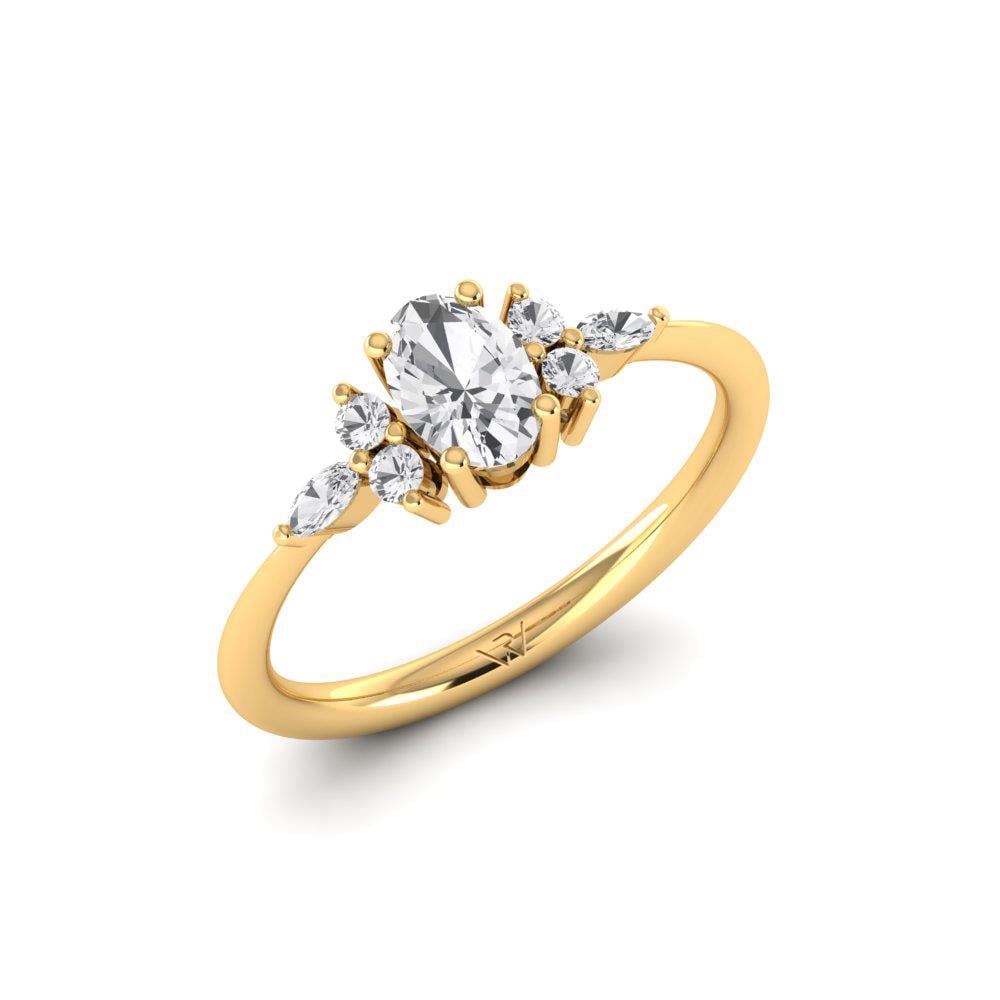 Miralys Evlilik Teklifi Yüzüğü Gümüş Sarı Altın 1.088 Ct
