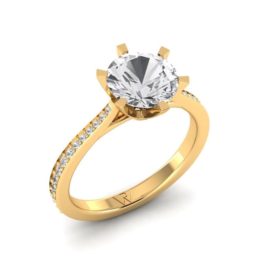 Solitaires Nuvia Or Jaune Diamant 2.4 ct