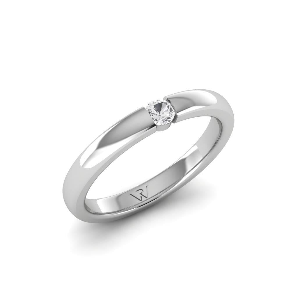 Solitaires Pureté Or Blanc Diamant 0.10 ct