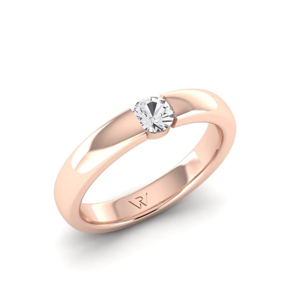 Solitaires Pureté Or Rose Diamant 0.25 ct
