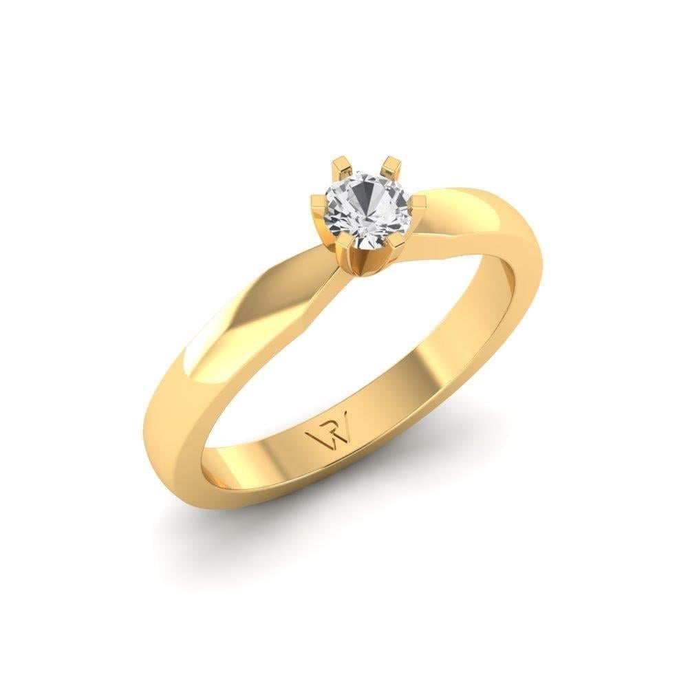 Solitaires Sublime Or Jaune Diamant 0.20 ct