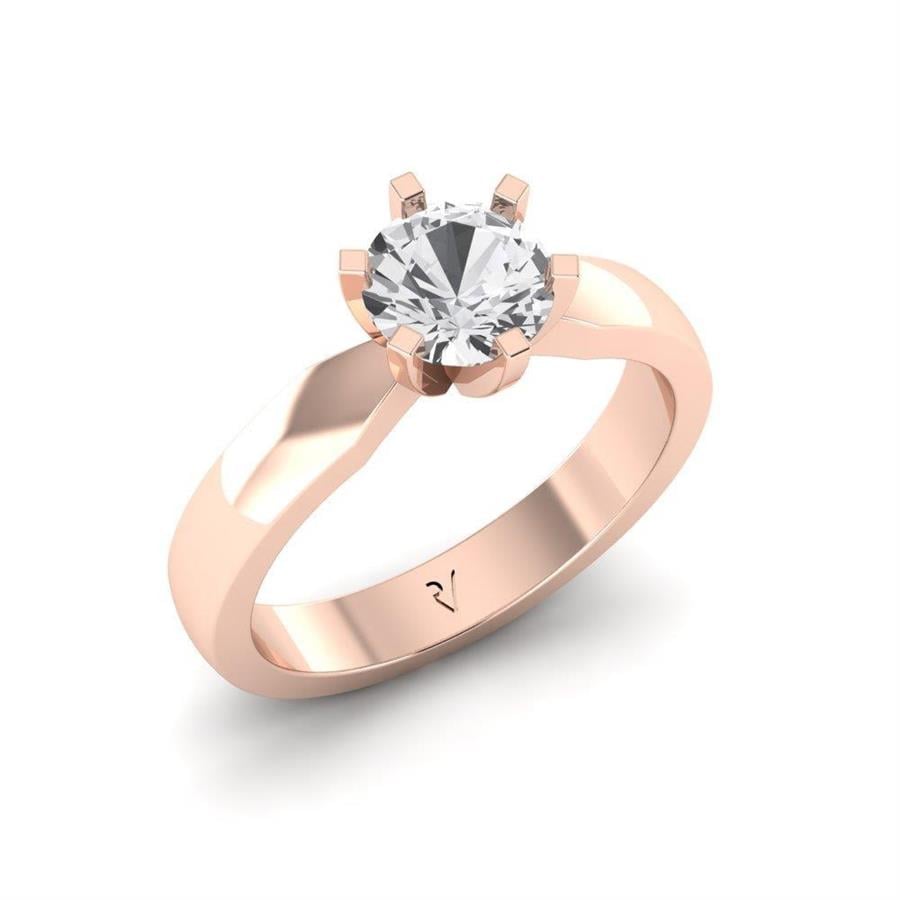 Evlilik Teklifi Yüzüğü Yüce Gümüş Zirkon 0,90 Ct