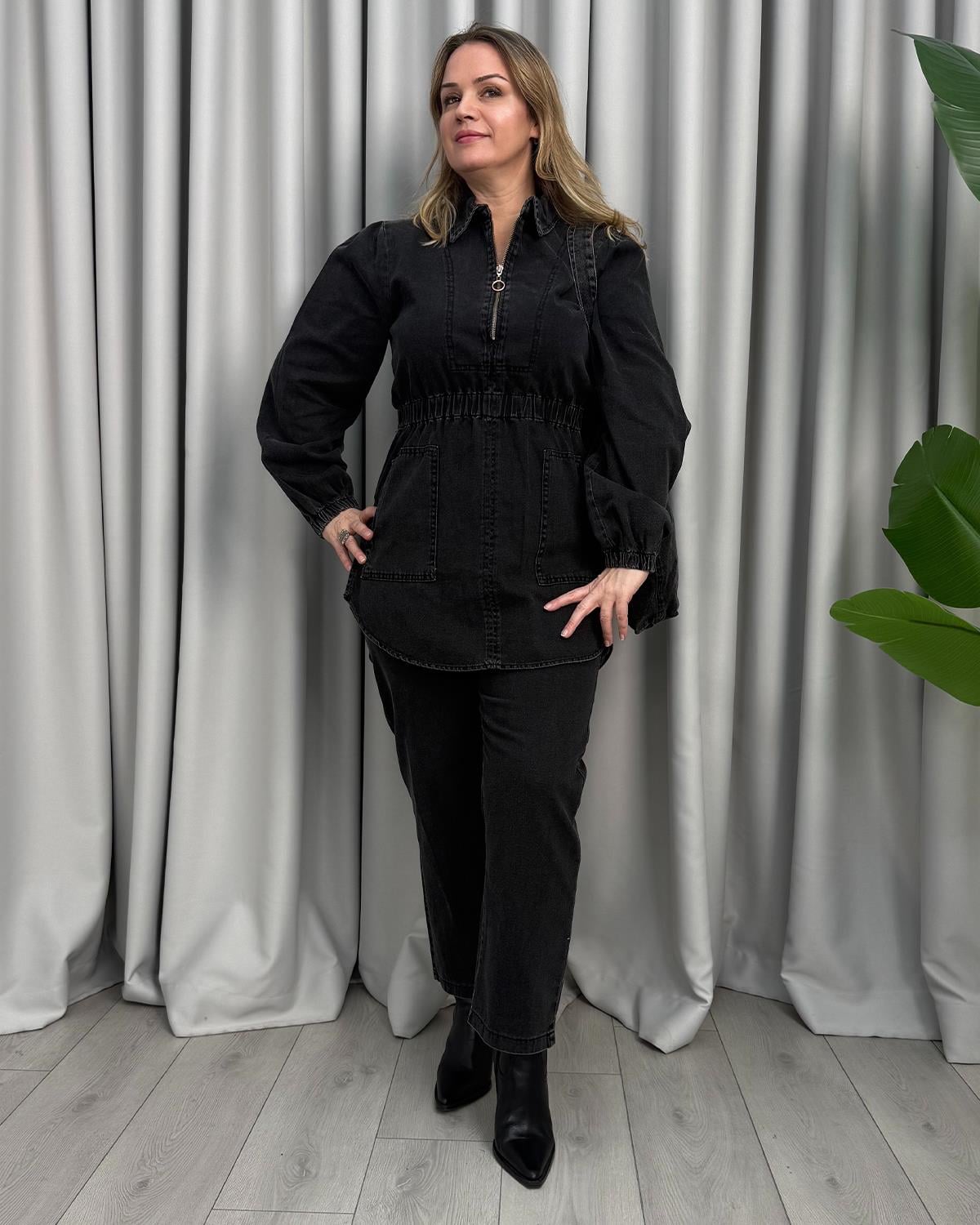 Catarina Çantalı Denim Takım