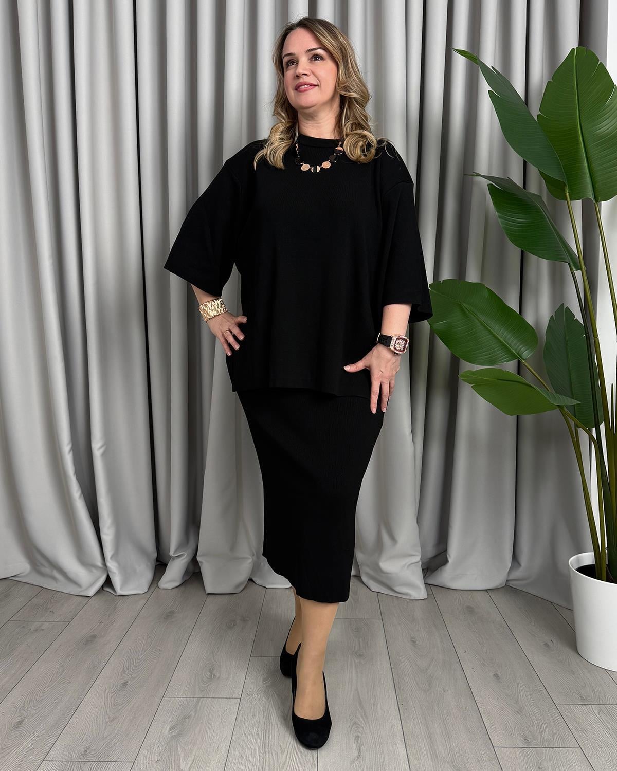 Clara Triko Takım Siyah
