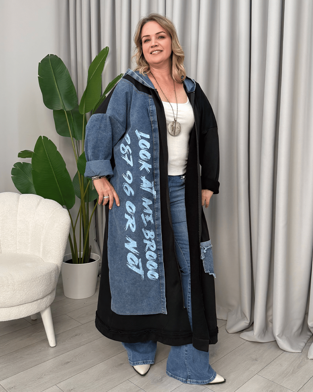 Darlin Tasarım Ceket Siyah Mavi