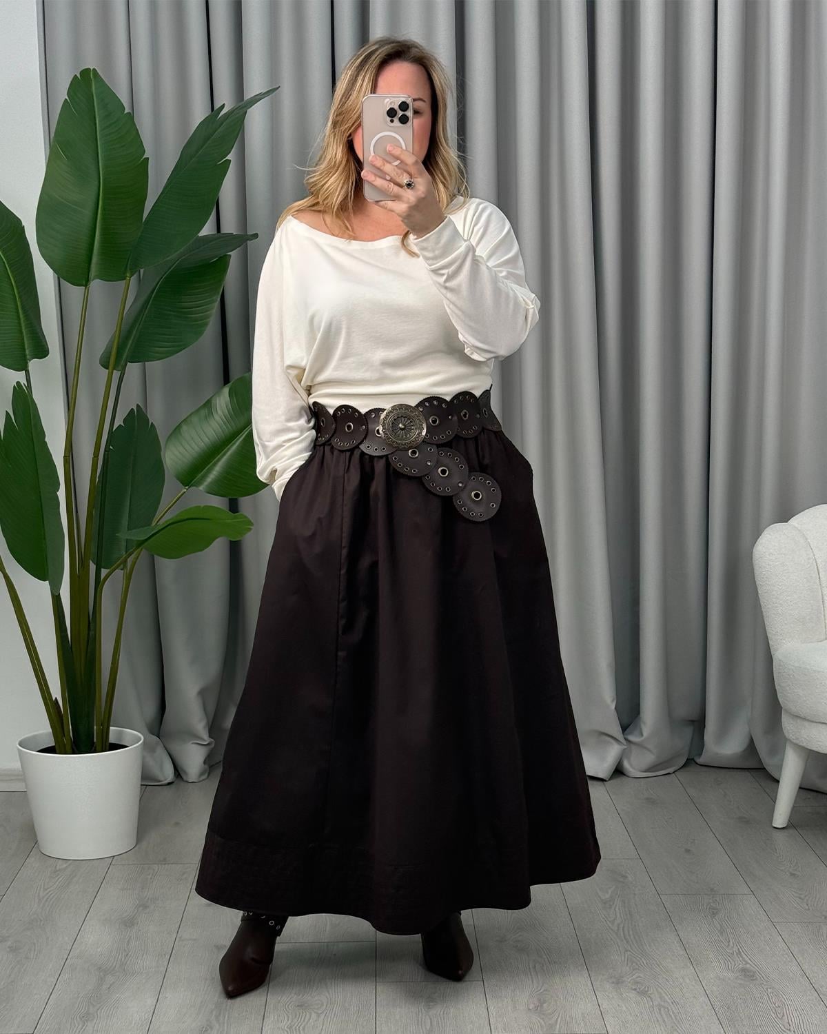 İvana Etek Kahve