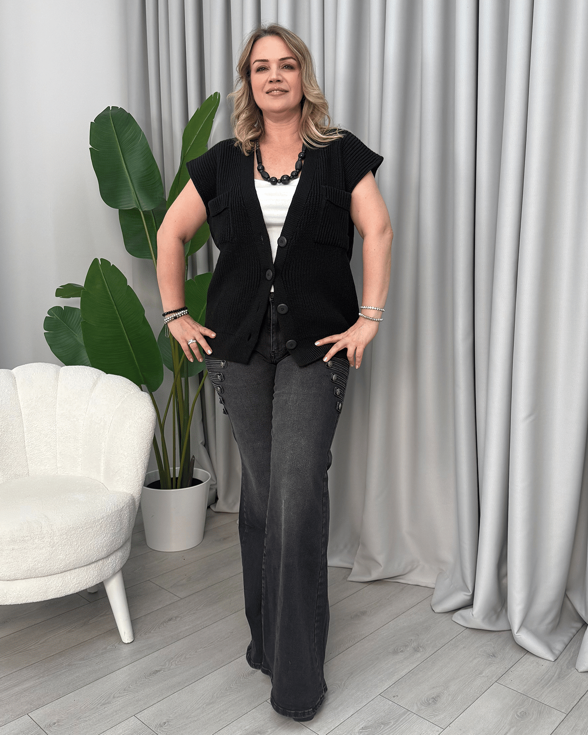 Jade Süveter Siyah
