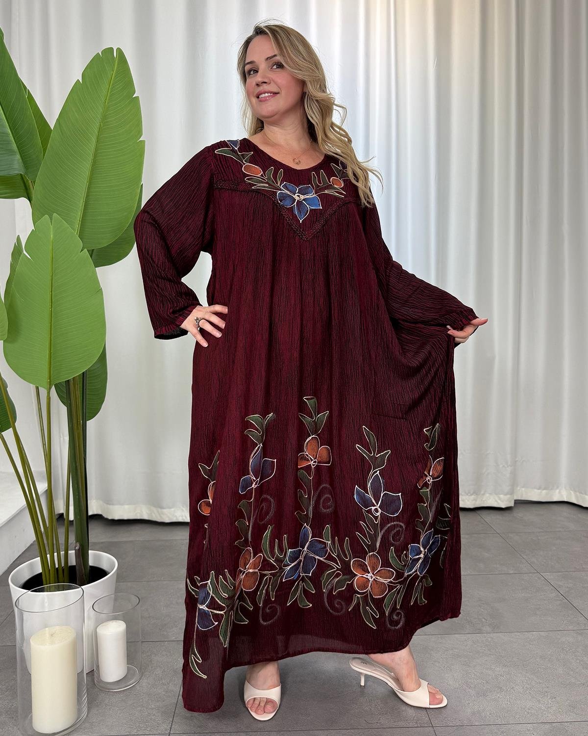 Karina Tasarım Elbise Bordo