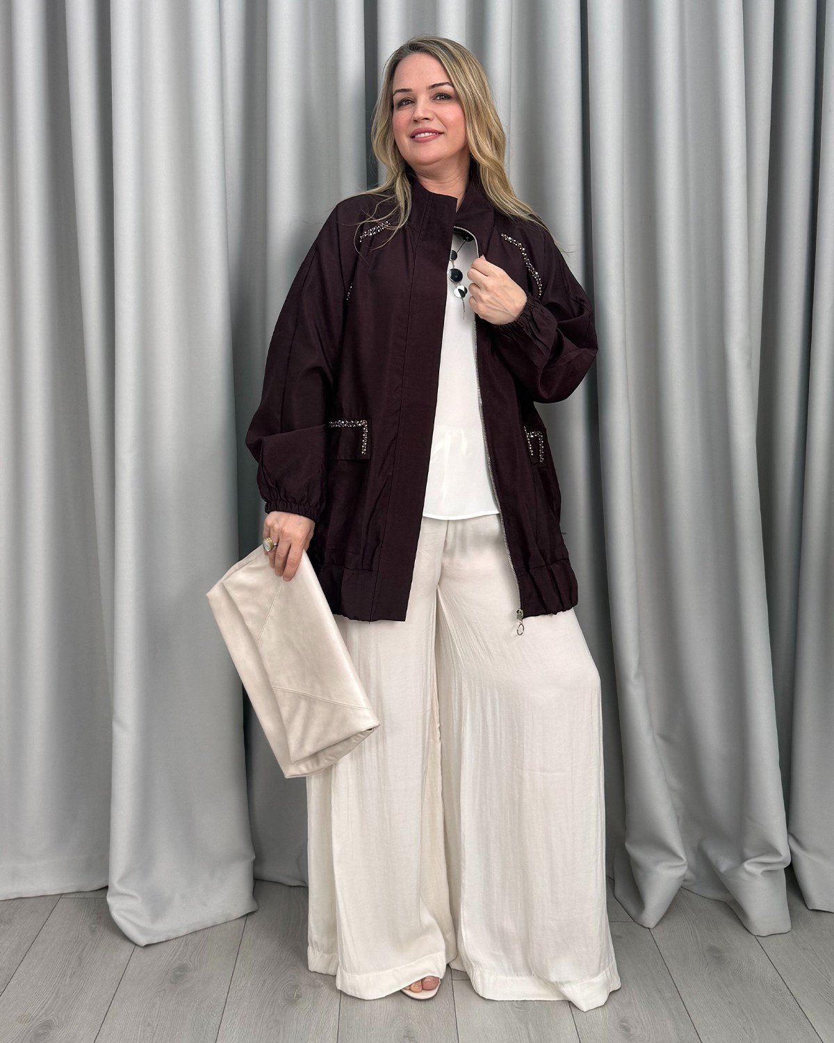 Marella Bomber Ceket Mürdüm