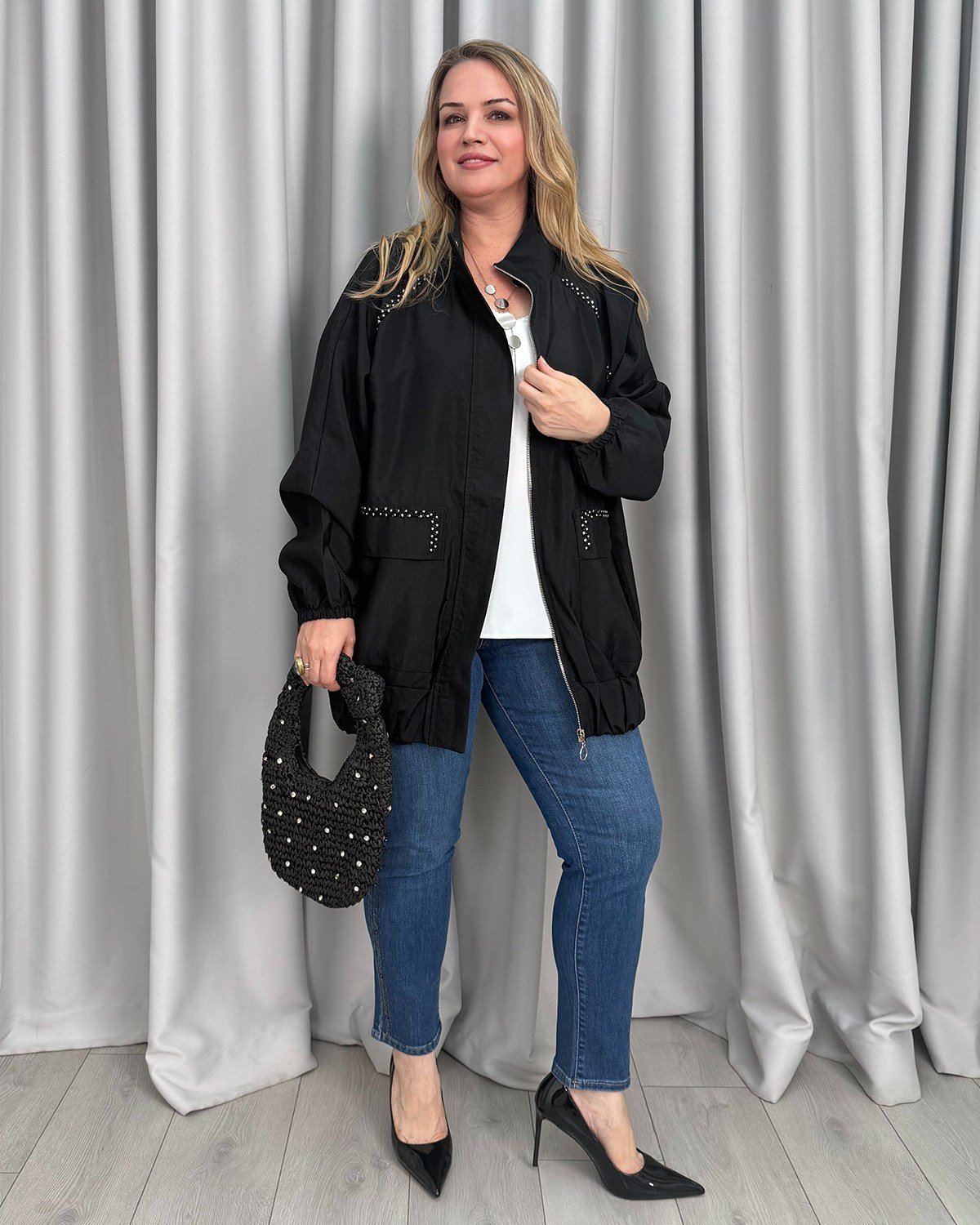 Marella Bomber Ceket Siyah