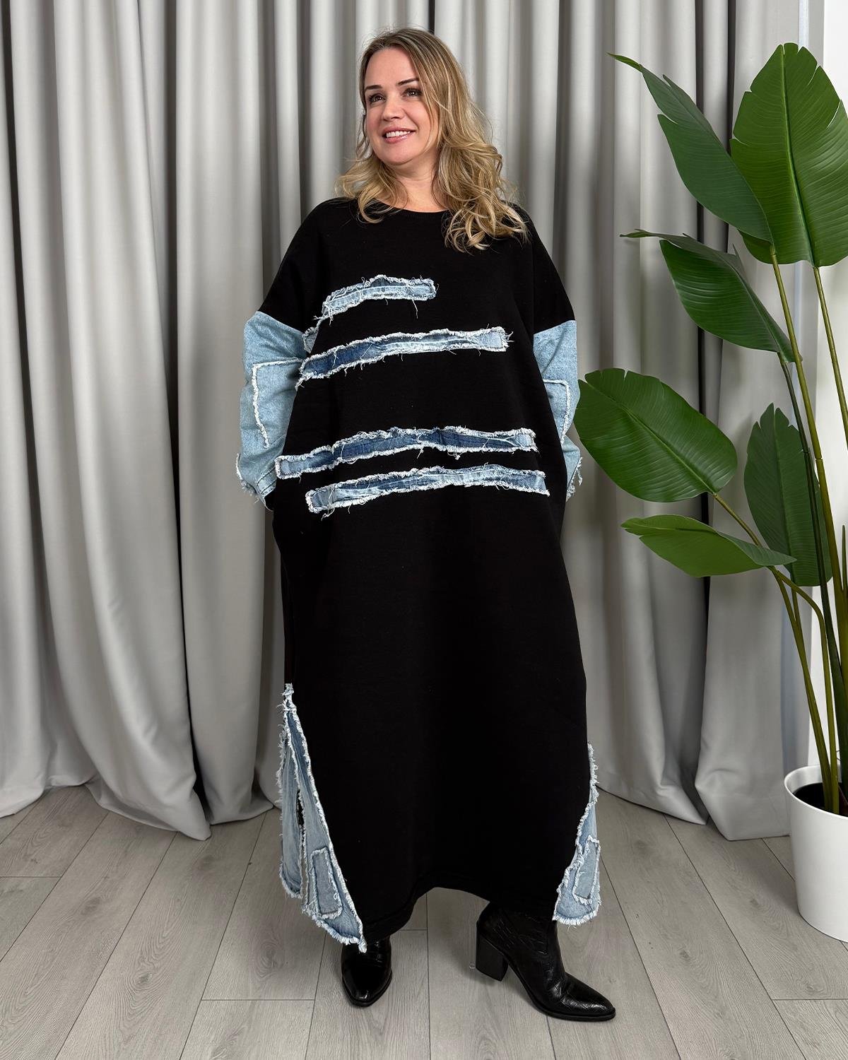 Melinda Tasarım Elbise Siyah