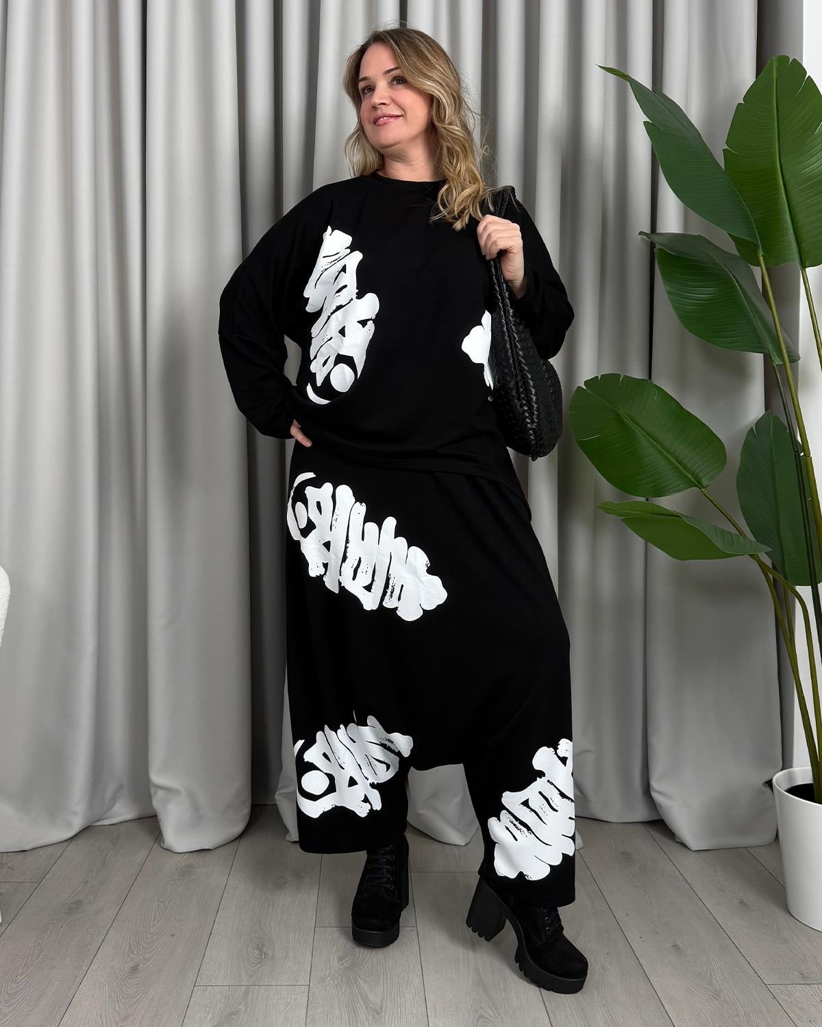 Polina Tasarım Takım Siyah
