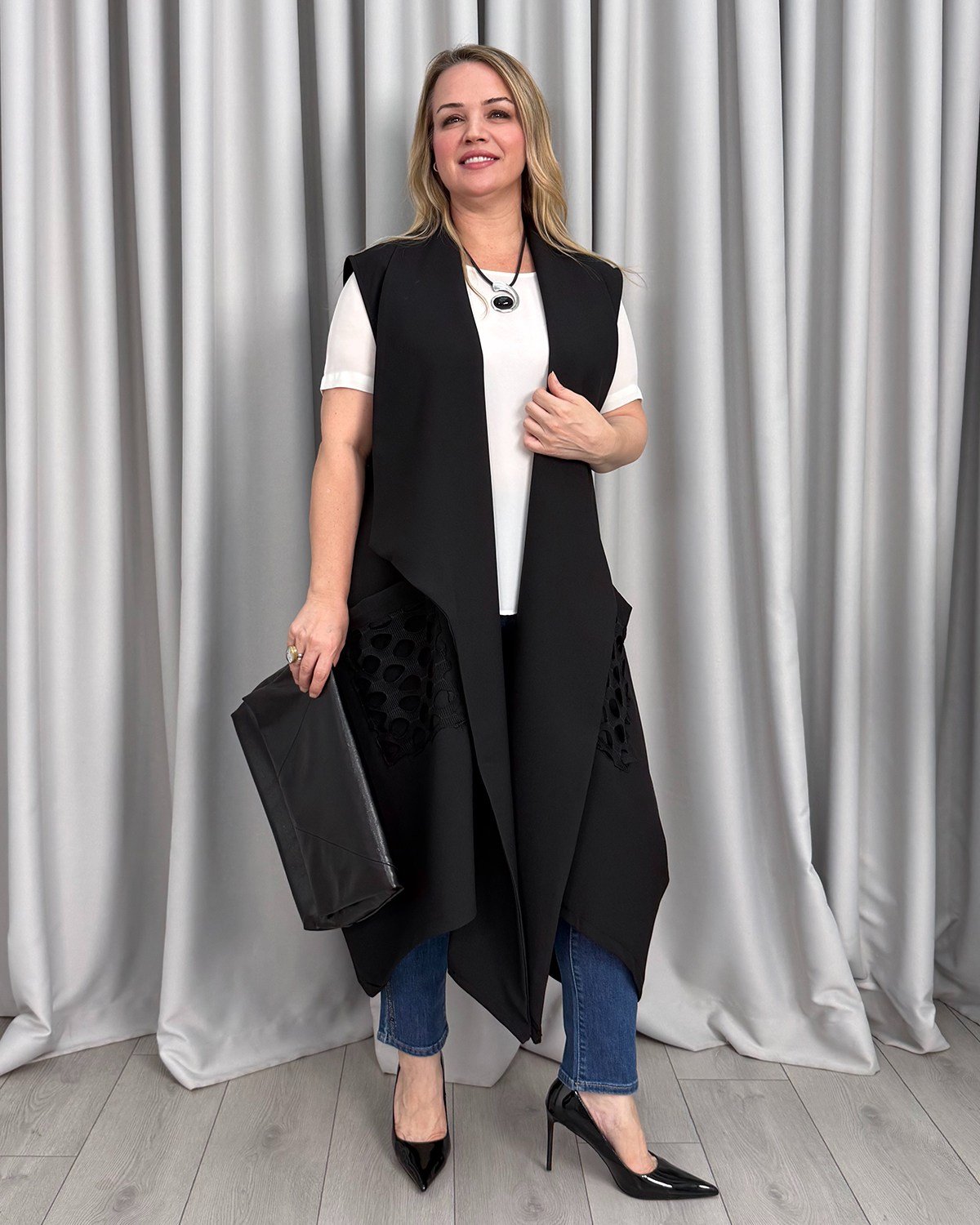 Romina Tasarım Yelek Siyah