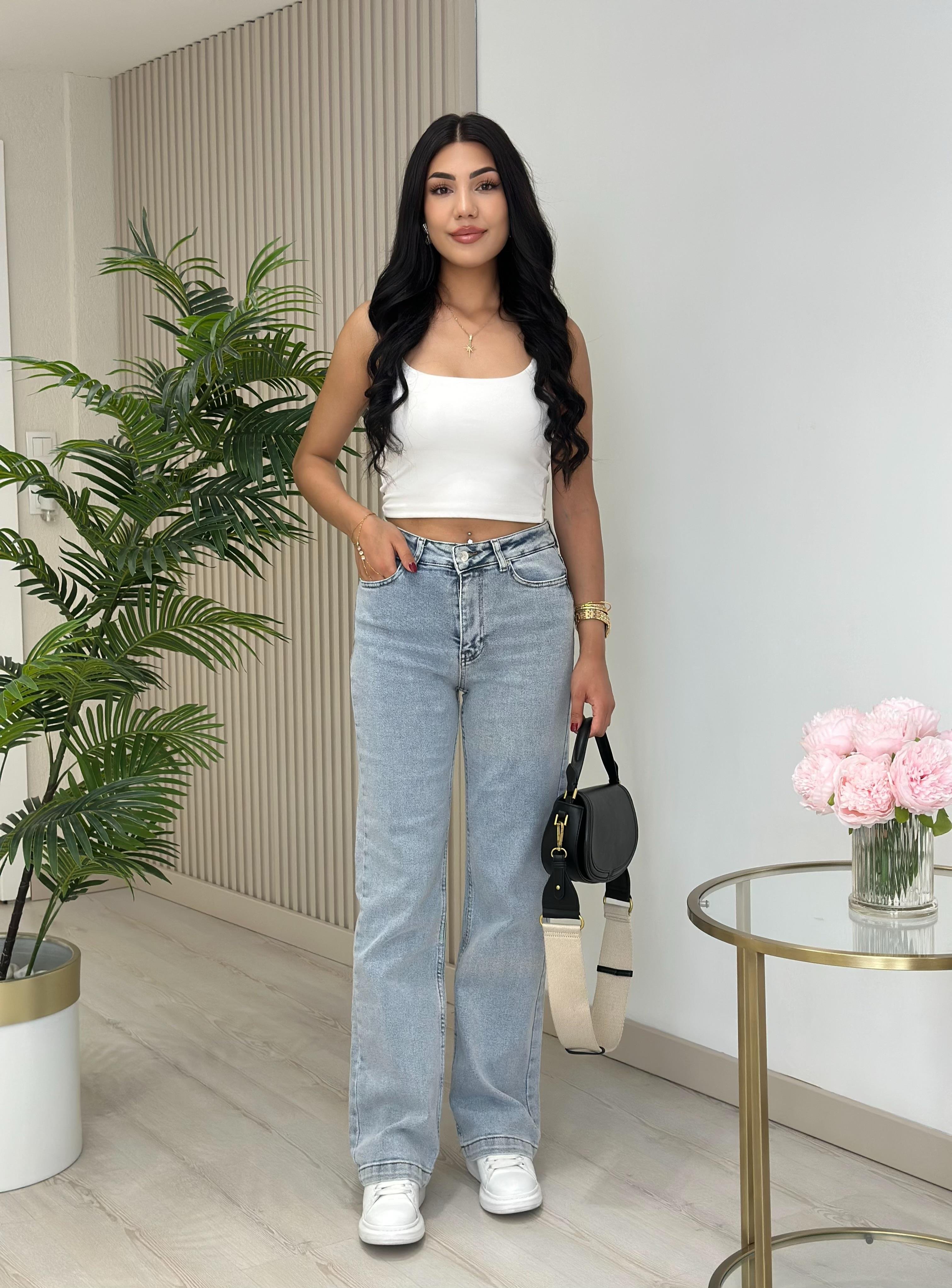 Light Blue Boru Paça Jean 