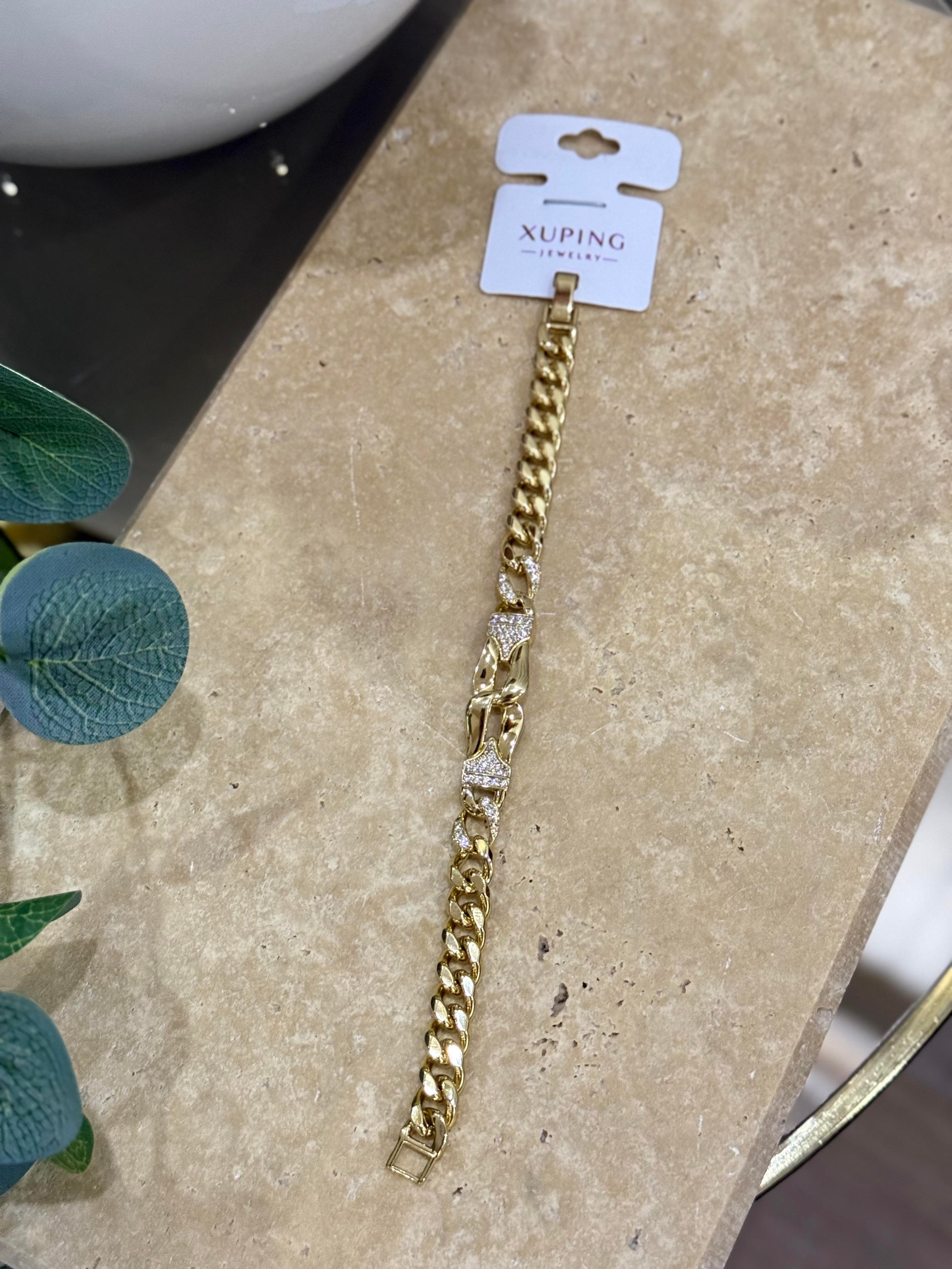 Xupıng Lale Kalın Bileklik Gold