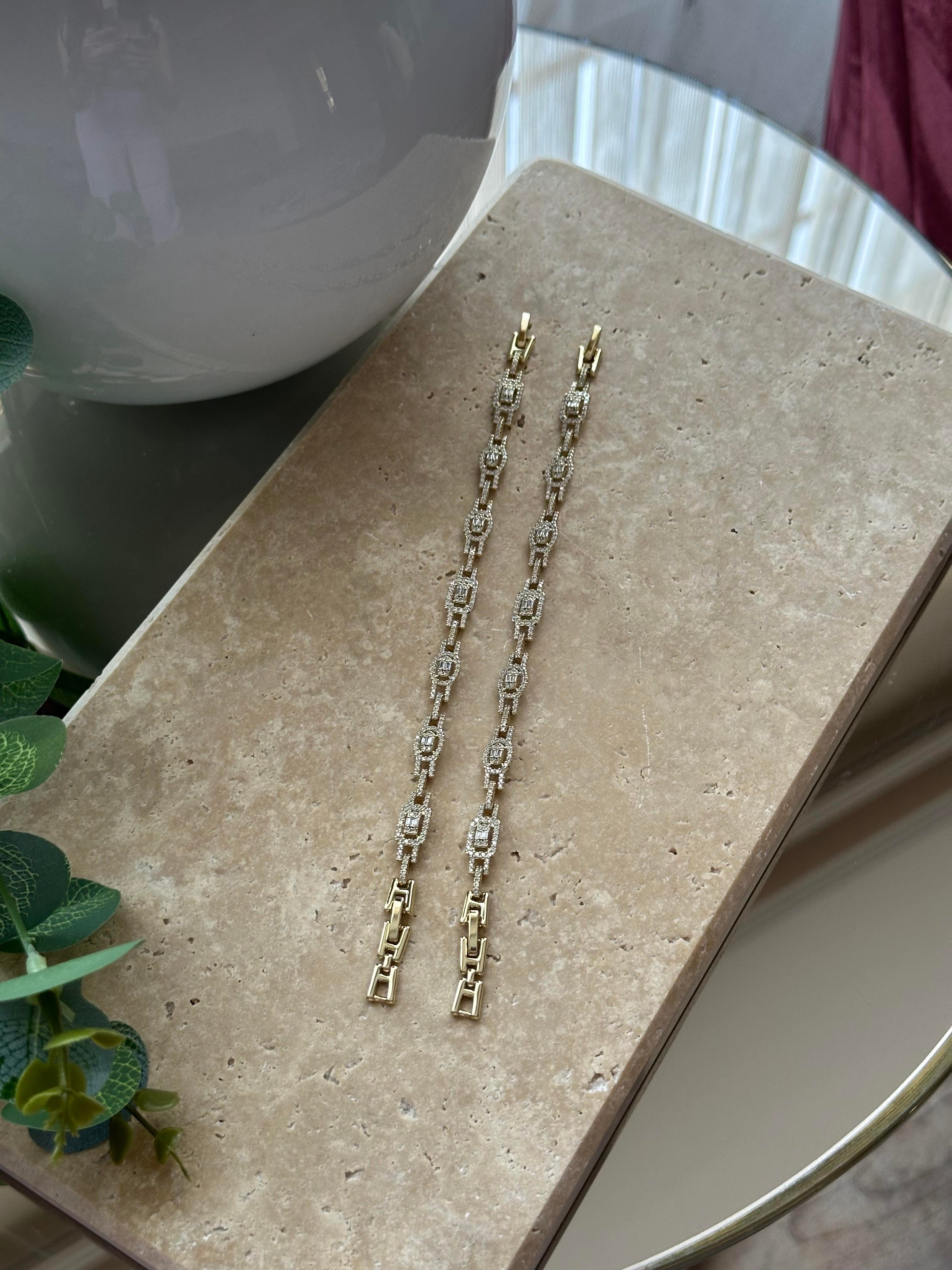 Xupıng Taşlı Bileklik Gold