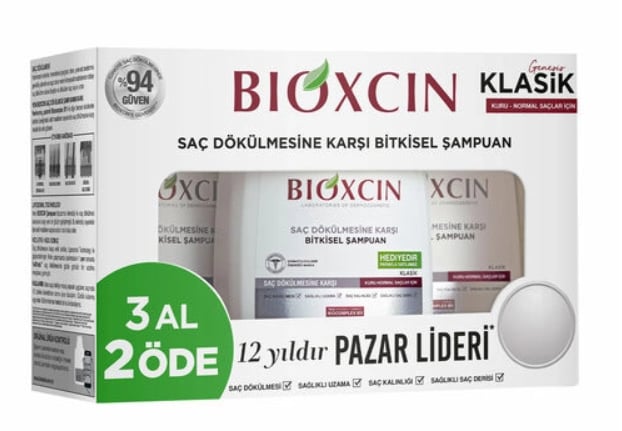 Bioxcin Genesis Kuru ve Normal Saçlar için Şampuan 3 x 300ml | 3 AL 2 ÖDE