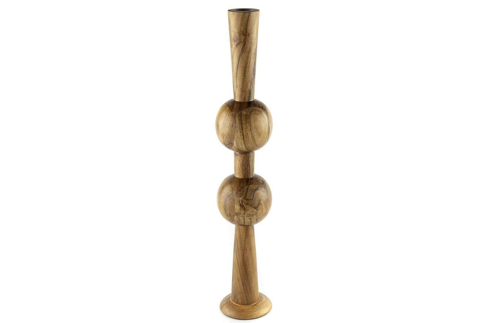 Ahşap boğumlu mumluk 10*52 cm