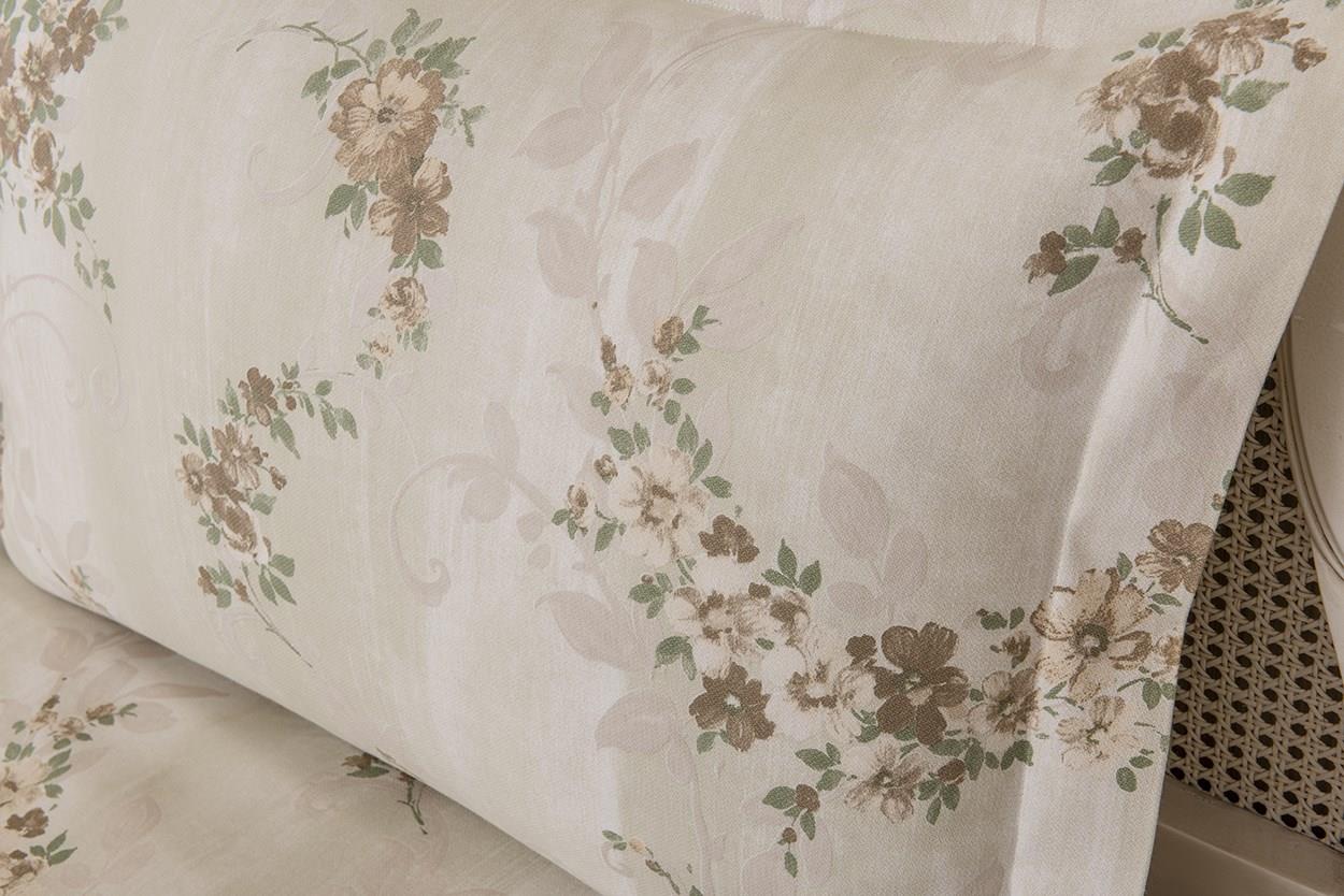 Baskılı Pike Takımı Çift Kişilik Blossom