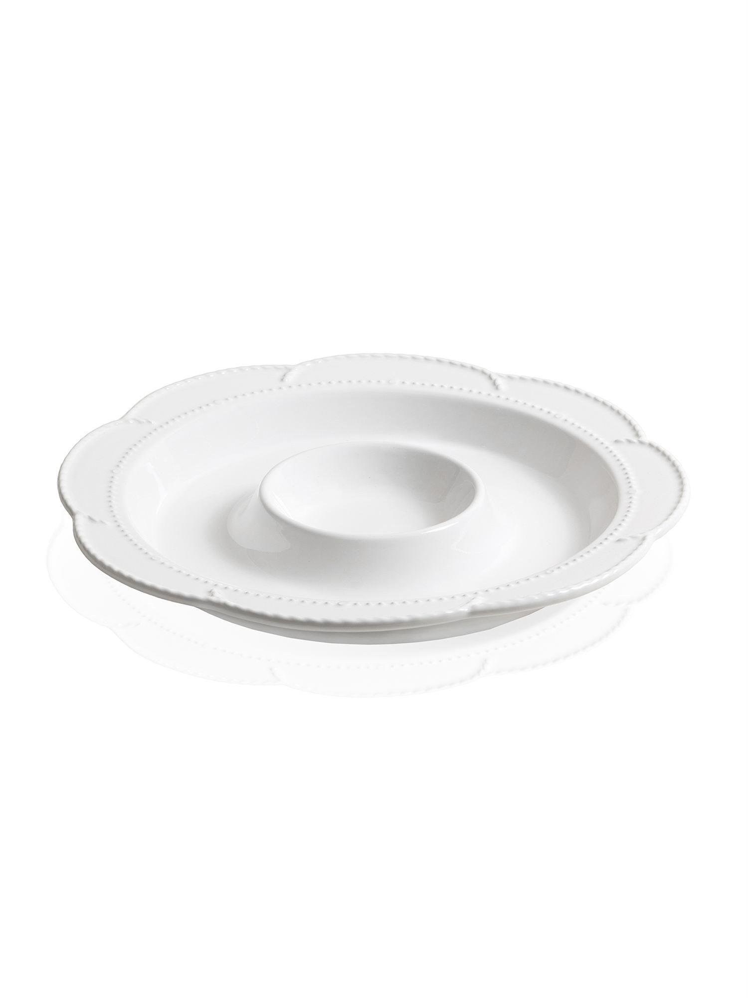 Grande Servis Tabağı Bölmeli Beyaz 39 cm