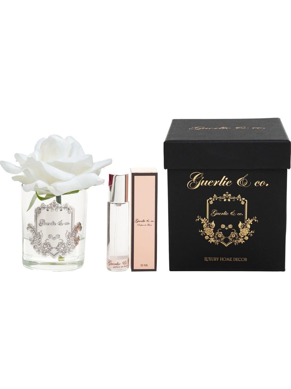 Guerlie&co. Beyaz Tek Gül Gümüş